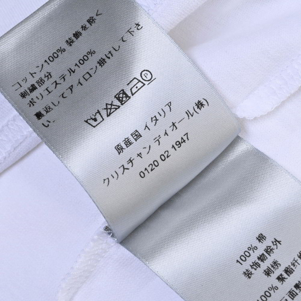Dior HOMME × ケニーシャーフ CDロゴ 刺繍 Tシャツ XXS ホワイト ディオールオム KL4BKACU12の画像8