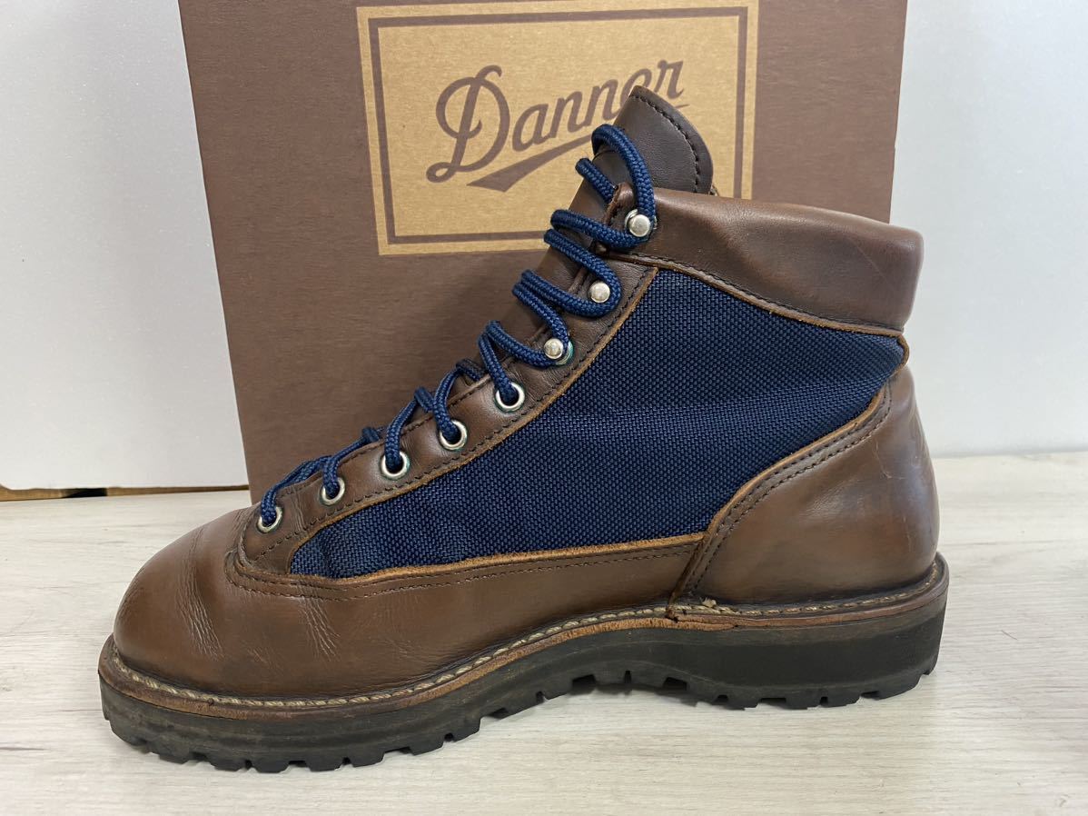 希少★シップス別注DANNER★30474★US9EE(27.0〜27.5)ブラウン×ネイビー★クロムエクセルレザー×バリスティックナイロン　ダナーライト