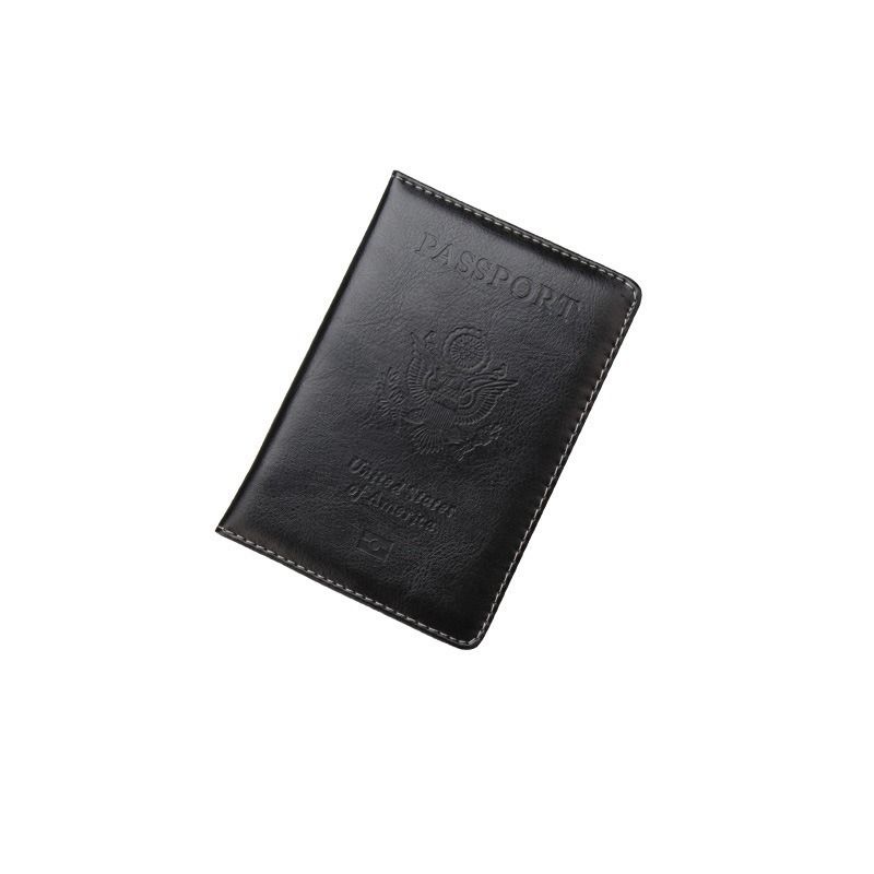 【売れ筋商品】パスポートケース　カバー　革　ブラック　黒　レザー　軽量　ビジネス