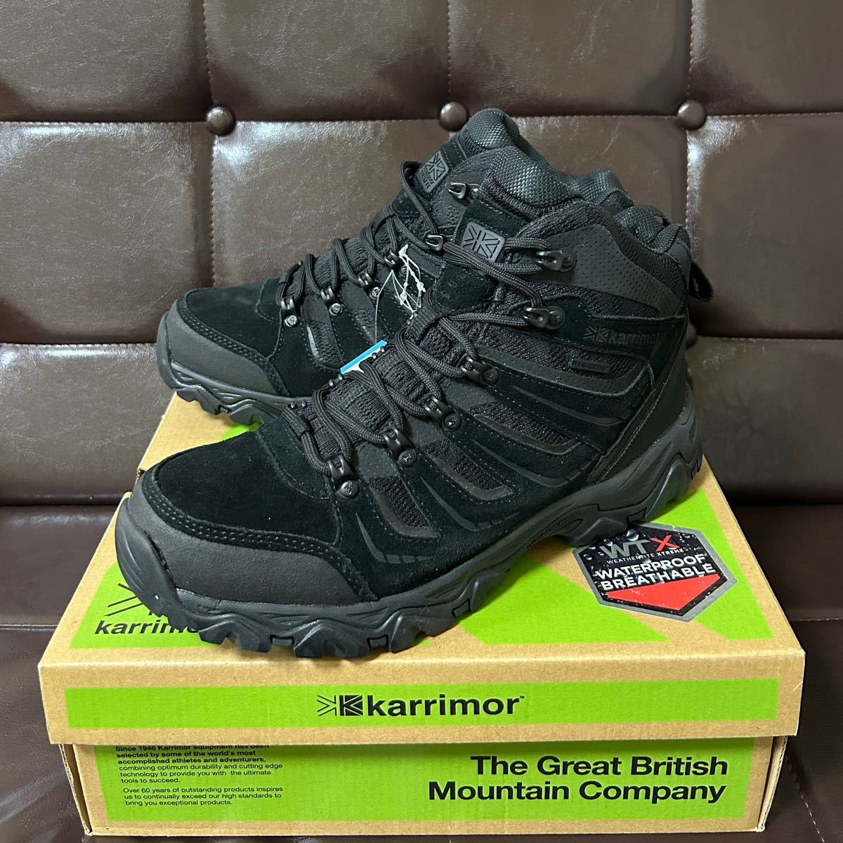 新品!KarrimorカリマーMount Mid9weathertite本革防水トレッキングシューズ29cmオールブラックweathertite防水DYNAGRIPソール 新品!KarrimorカリマーMount Mid9weathertite本革防水