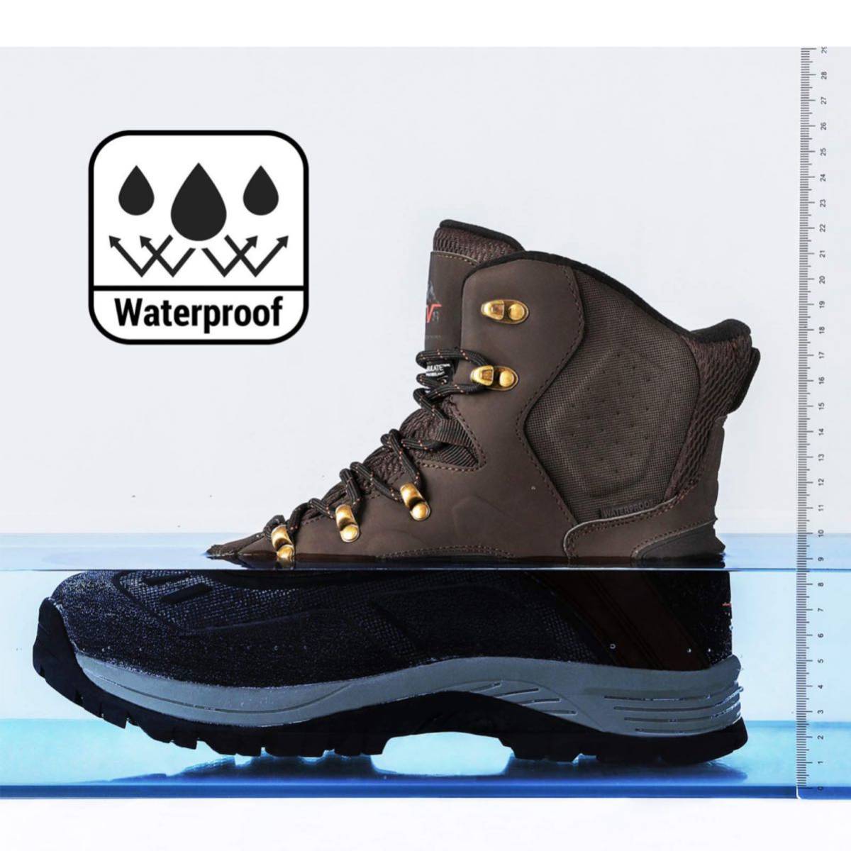  новый товар! Англия бренд NORTIV8no-tibeitoWarm Waterproof snow походная обувь 26.5cm темно-коричневый водонепроницаемый 3M Thinsulate200g