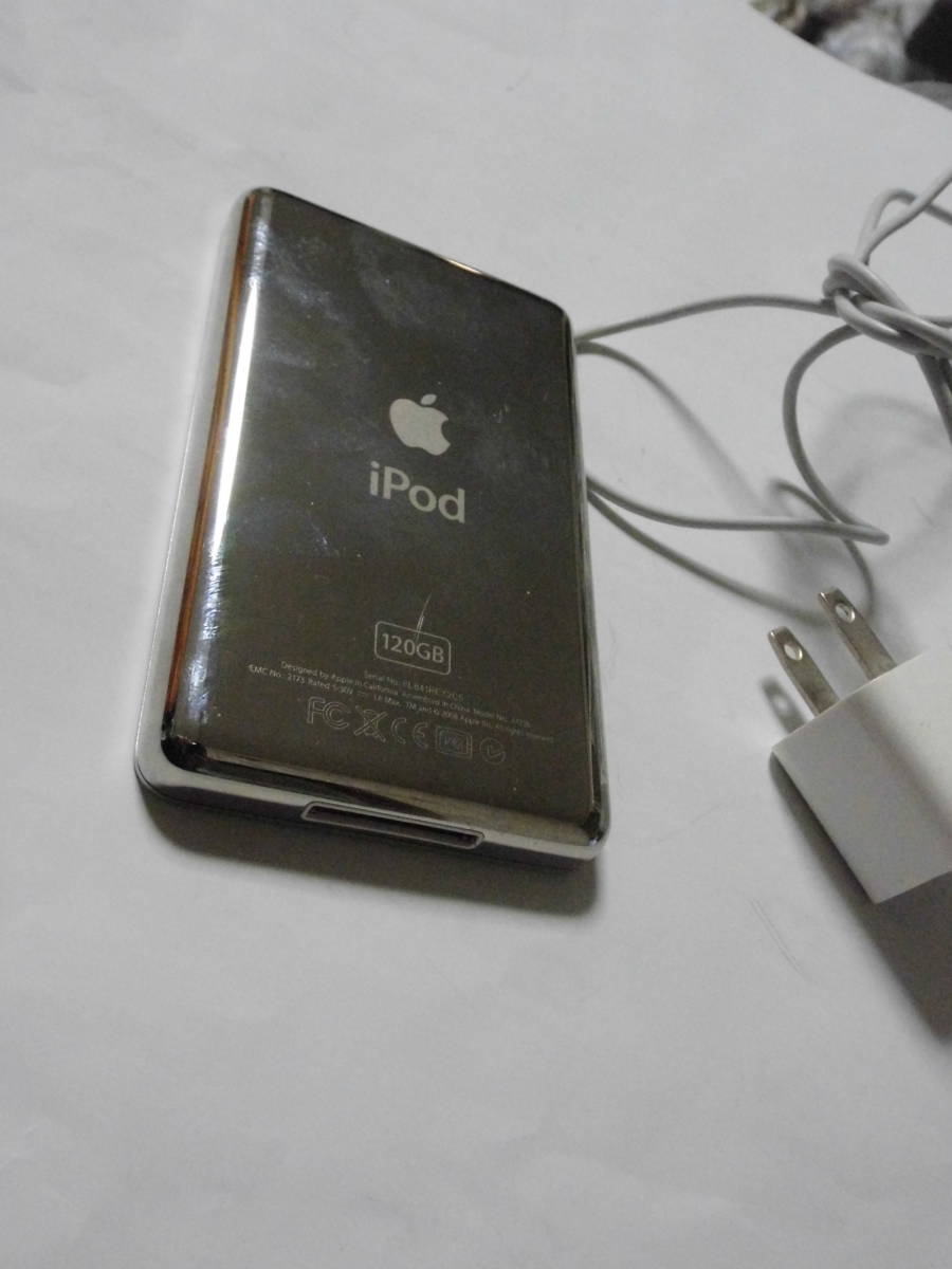 iPod classic A1238 120GB　純正充電器、USBケーブル付き　綺麗で動作品ですが訳あり_画像4