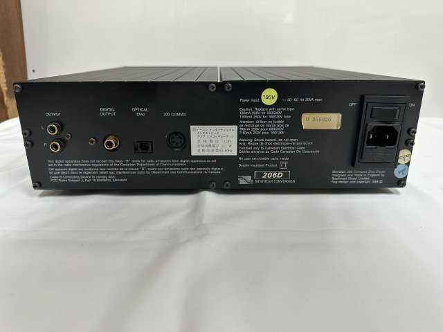 MERIDIAN メリディアン CDプレーヤー ブラック 206D リモコン付き ハーマン正規輸入品 動作確認済み 現状品 中古の画像2