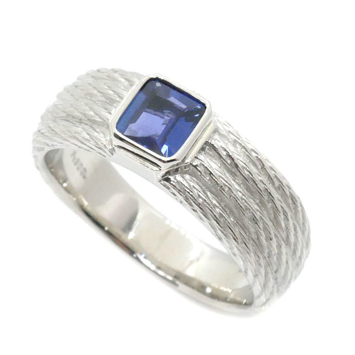 【楽天スーパーセール】 Pt900プラチナ リング・指輪 美品 中古 ユニセックス 13.2g 19号 サファイア0.88ct プラチナ