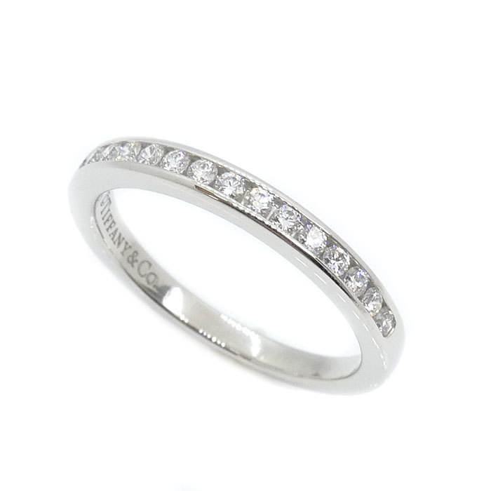 【希望者のみラッピング無料】 ハーフサークル Pt950プラチナ ティファニー TIFFANY&Co. リング・指輪 美品 中古 レディース 2.7g 6号 ダイヤモンド プラチナ