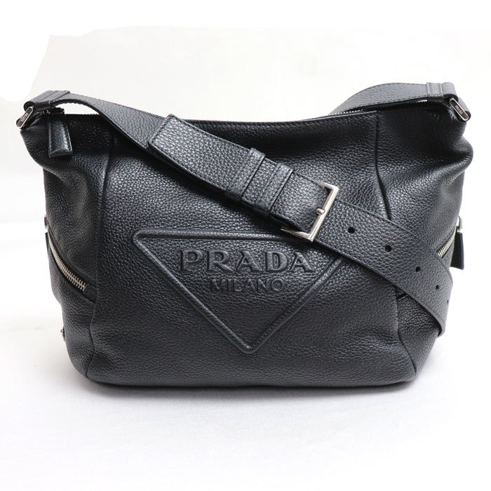 PRADA プラダ ヴィッテロ ダイノ ショルダーバッグ ブラック 2VH165 2BBE F0002 ユニセックス 中古 美品_画像1