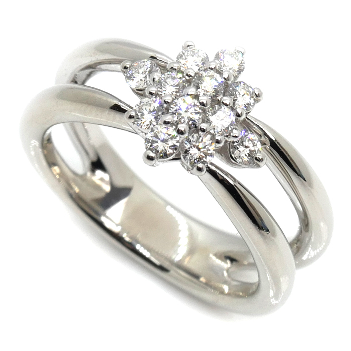 【感謝価格】 star sand 中古 レディース 9.5g 11号 ダイヤモンド0.38ct リング・指輪 Pt900プラチナ 星の砂 プラチナ台