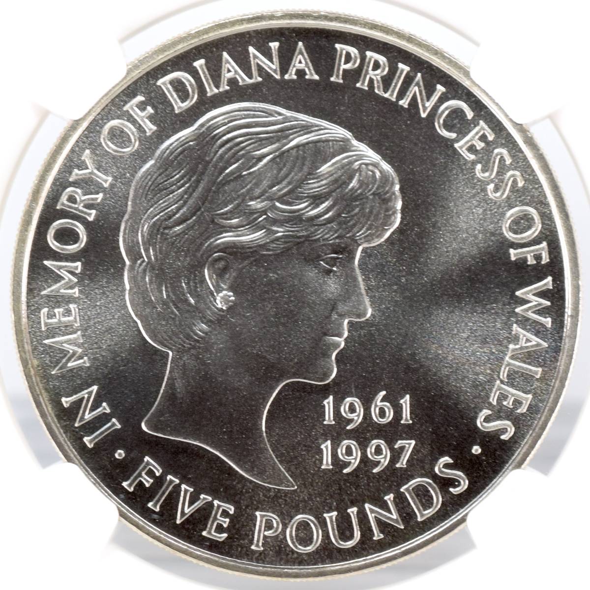 【★ダイアナ妃追悼記念 白銅貨】1999年 イギリス 5ポンド Princess Diana NGC MS69 英国ロイヤルミント発行 ダイアナ妃追悼メモリアル硬貨_画像2