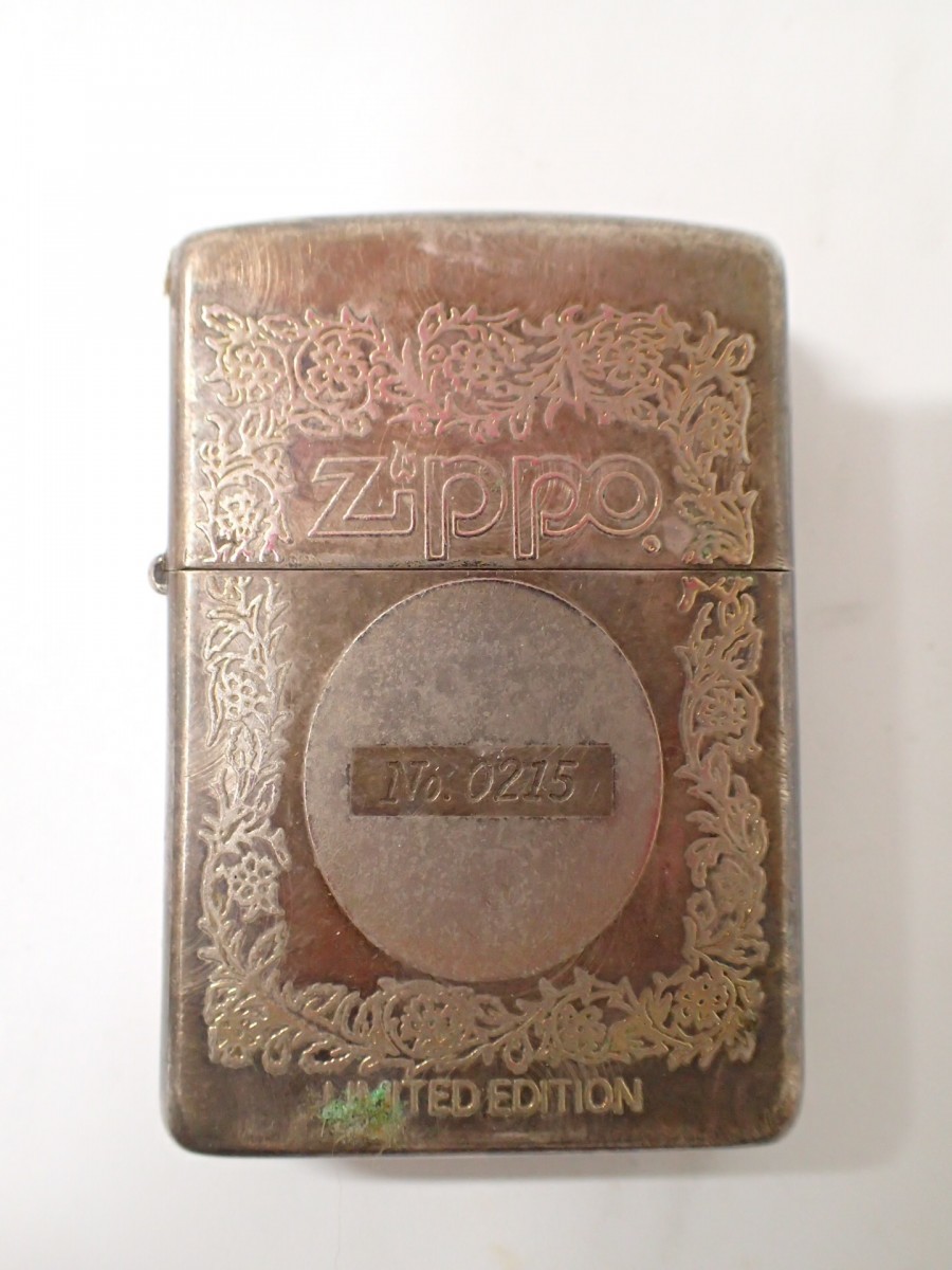 k4457 / オイル ライター Zippo ジッポ No.0215 LIMITED EDITION たばこ 喫煙 現状品_画像1