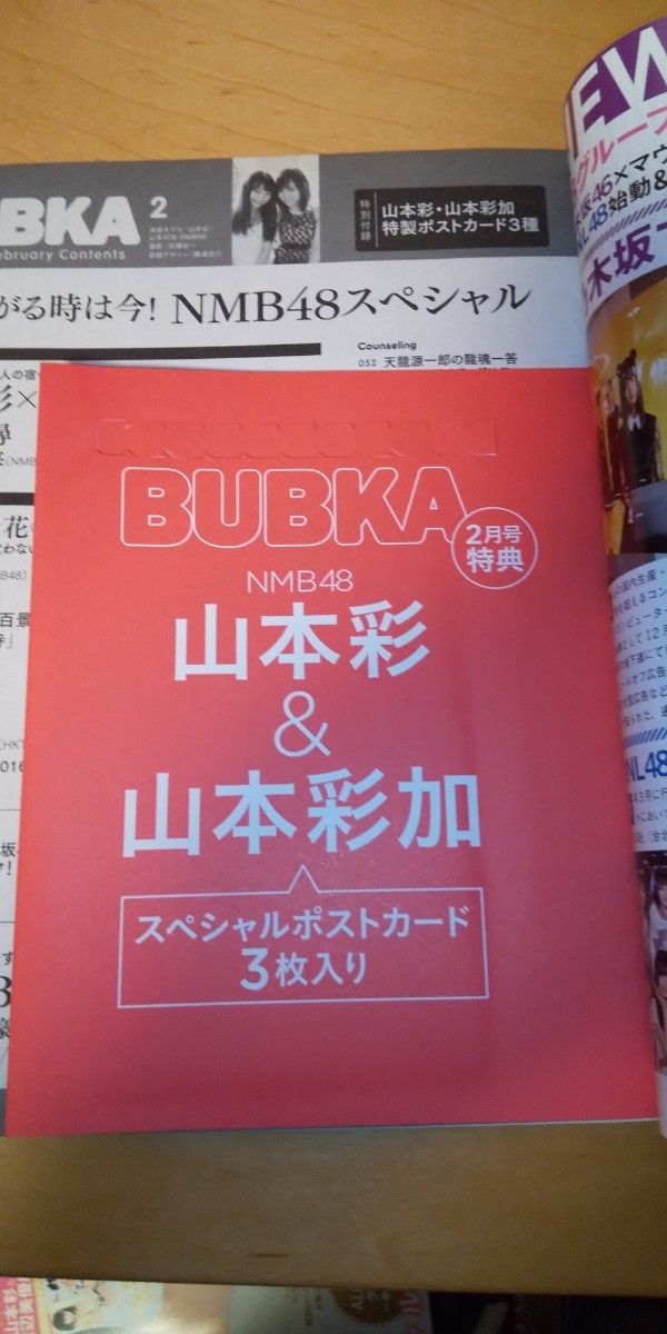 BUBKA ブブカ 2017年2月号 未開封山本彩&山本彩加ポストカード付き さや姉 NMB48 AKB48 の画像10