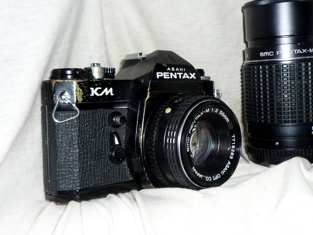 PENTAX KM（smc PENTAX-M 1:2 50mm・1:4 75-150mm付)動作品_画像4