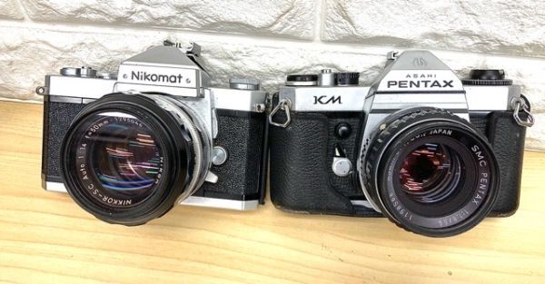 フィルムカメラまとめ +レンズ4本 キヤノン ニコン ペンタックス ミノルタ ツアイス イコン等 計8台 動作未確認 fah 2A748_画像8