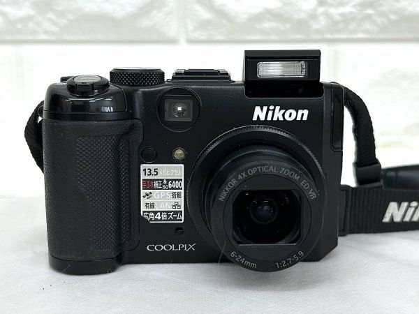 Nikon ニコン COOLPIX P6000 デジタルカメラ ブラック 通電確認 稼働品 コンパクト fah 1K160_画像2