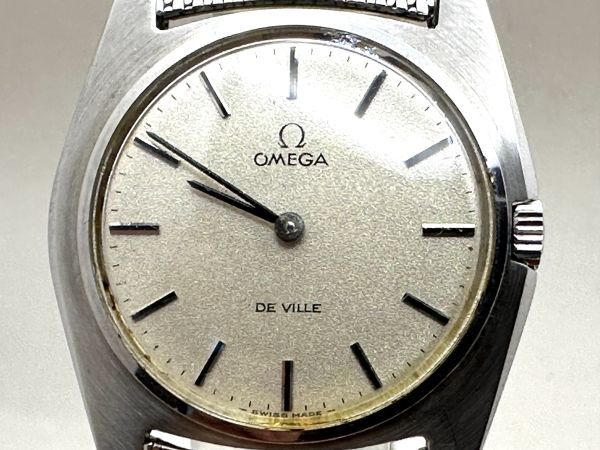 OMEGA オメガ デビル 2針 シルバー文字盤 メンズ 手巻き 腕時計 fah 2A698_画像3