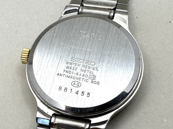 美品 セイコー SEIKO スピリット SPIRIT クォーツ 3針 純正ベルト 7N01-6A80 レディース 腕時計 fah 2H218Y_画像8