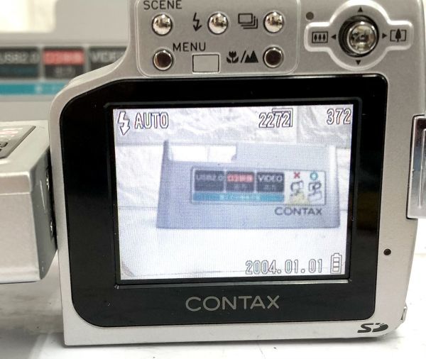 CONTAX コンタックス U4R コンパクトデジタルカメラ 簡単操作確認済 バッテリパック、USBクレイドル、基本操作ガイド、ケース付 fah 1S216_画像8