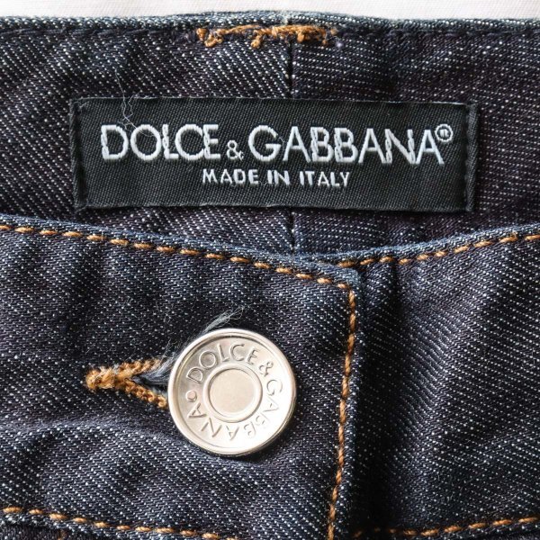 美品 ドルチェアンドガッバーナ Ｇパン デニム ロング レディース ドルガバ Dolce & Gabbana ボトム パンツ インディゴ ローライズ A01425_画像3