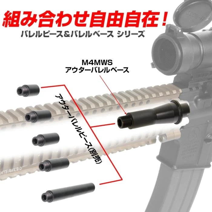 LAYLAX M4MWS アウターバレルベース GBB 東京マルイ 電動ガン M4A1 ファーストファクトリー_画像4