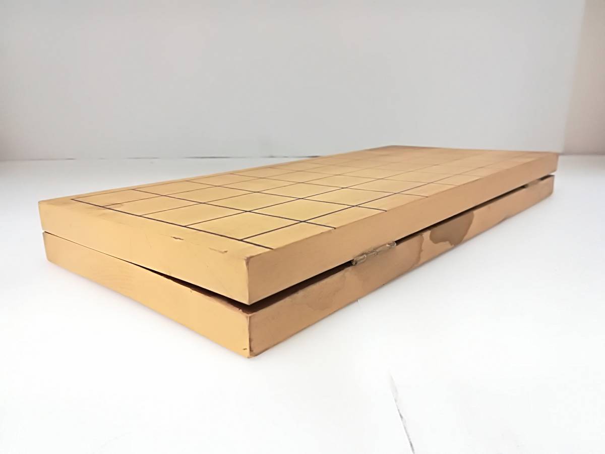 # that time thing retro nintendo wooden shogi record approximately 30×33. folding * shogi piece ( lack of less )