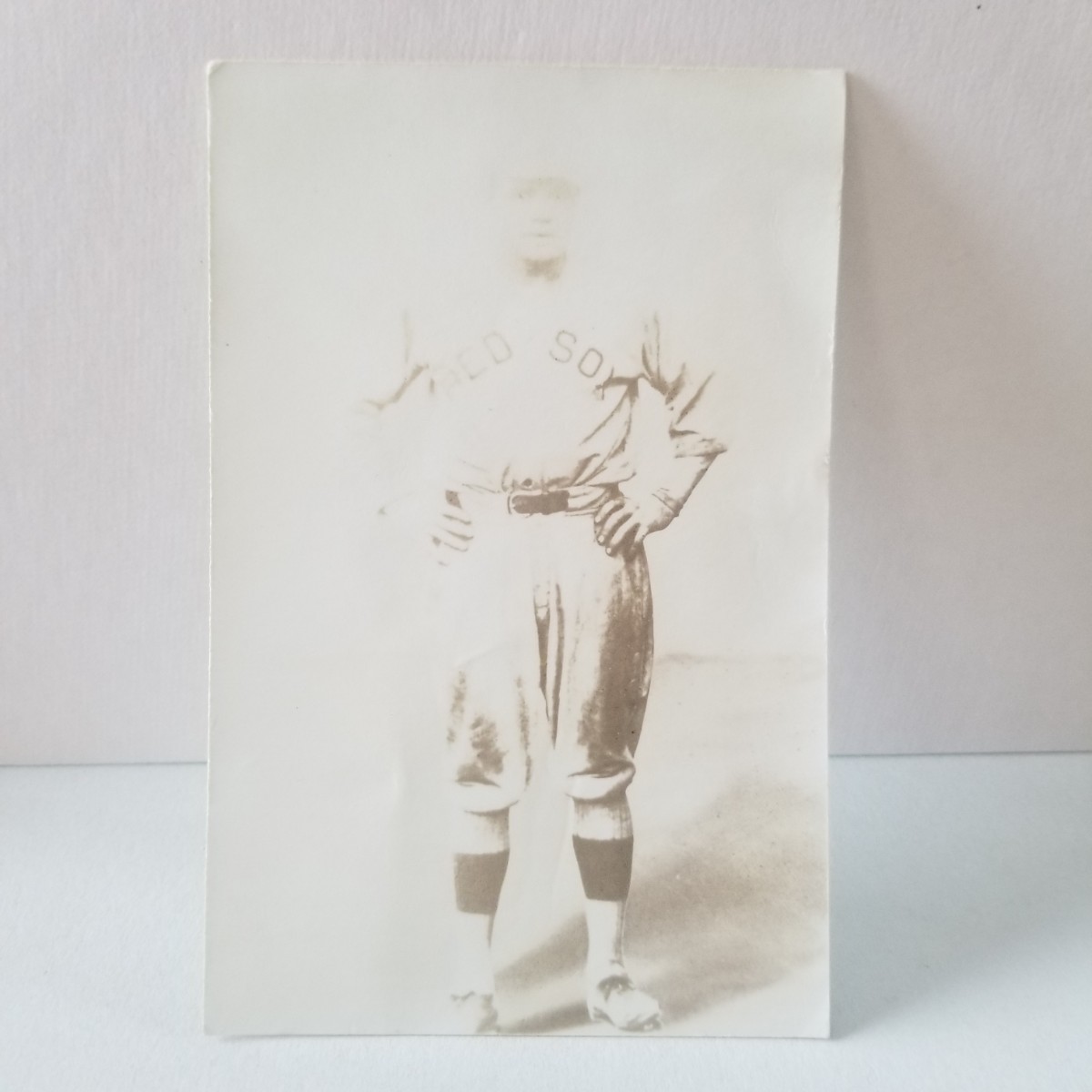 1919年? レッドソックス ベーブ・ルース オリジナル写真 (検)ヤンキース 日米野球 大谷翔平 野球ブロマイド 鶏卵写真 サインなし メンコ