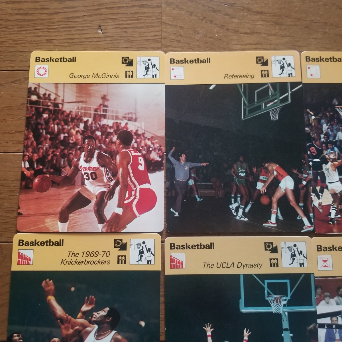 1977年 SportsCasterCard NBA バスケットボール 7枚 GEORGE McGINNISRefereeingReferee´s Signals The 1969-70 knickerbrockers_画像2