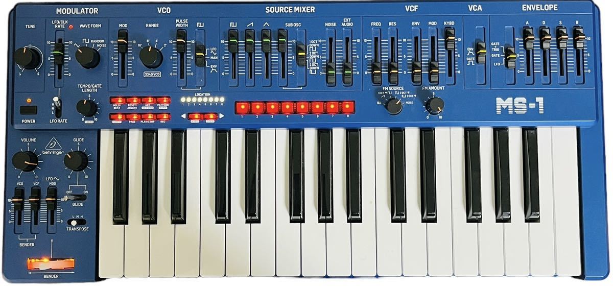 behringer ベリンガー アナログシンセサイザー MS-1 ブルー (SH-101 クローン機)_画像2