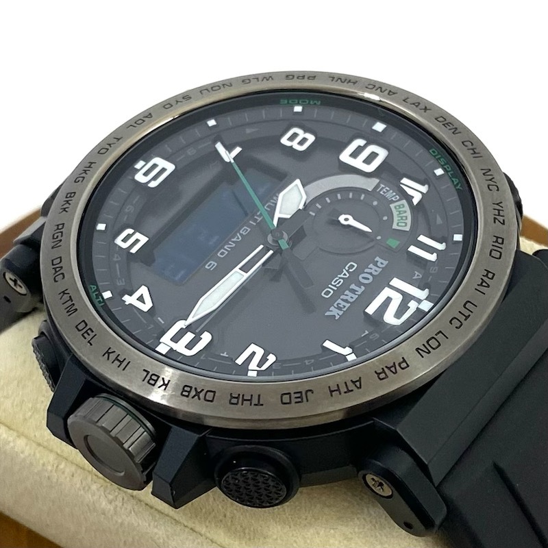 1円～ 正規稼働品 箱付き CASIO カシオ PROTREK プロトレック マナスル PRW-6600Y-1JF マルチバンド6 10BAR ソーラー メンズ 腕時計_画像3