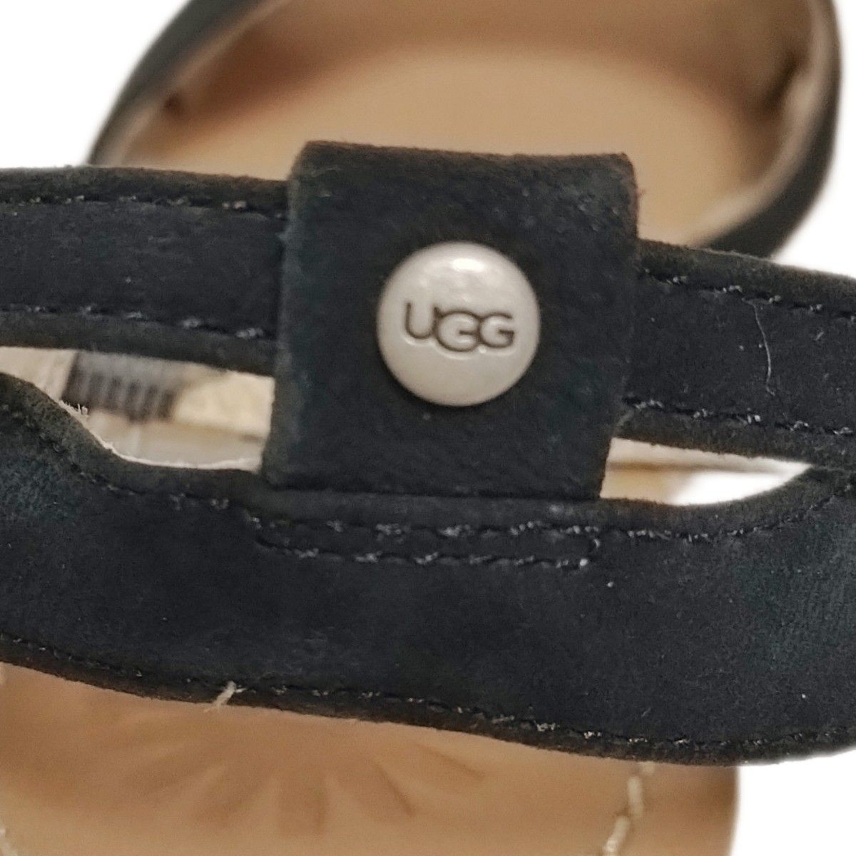 UGG　アグ　シンプル サンダル　ストラップ　黒　24cm　レア