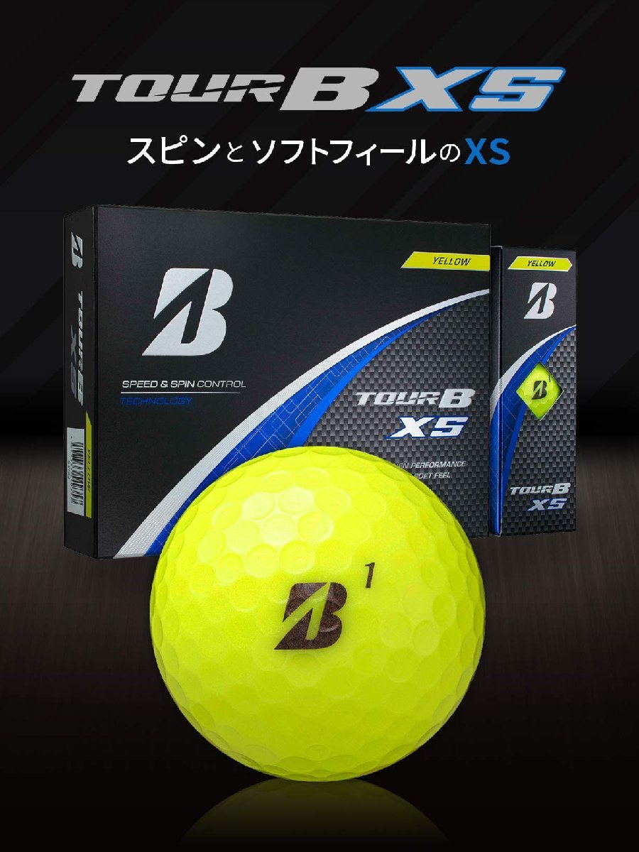 ★新品★ブリヂストン★NEW★2024 TOUR B XS ゴルフボール★イエロー★2ダース★日本正規品★_画像5