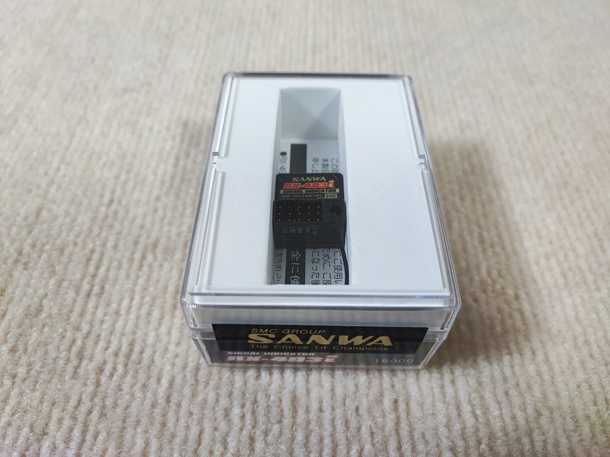 ◆◆◆【ケース付き新品】RX-493i SANWA インジケーター機能対応 FH5方式4chレシーバー [107A41374A] 未開封 SANWA サンワ◆◆◆_画像1