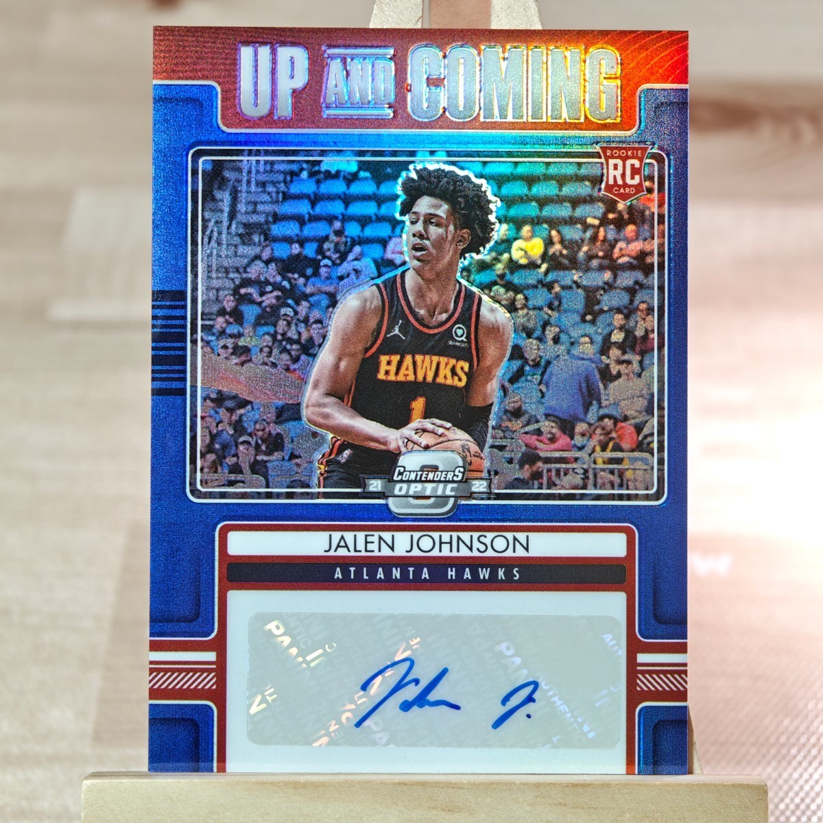 75枚限定 ジェイレン・ジョンソン 2021-22 Panini Contenders Optic Jalen Johnson RC AUTO 29/75 直筆サインカード アトランタ・ホークス_画像1