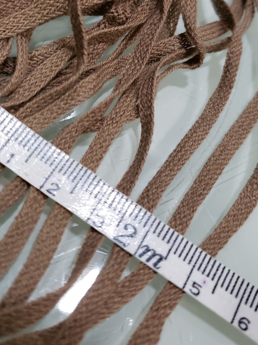毛糸　綿　コットン100％　テープヤーン　平面糸　ブラウン　10綛 　綛　業務用　_画像6