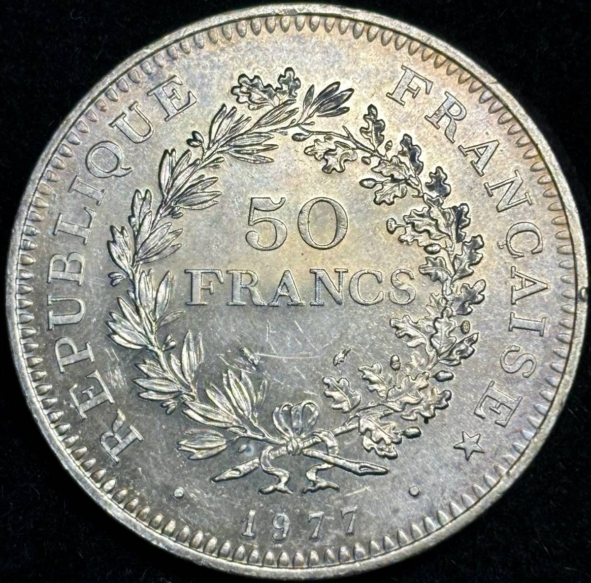 【フランス大型銀貨】(1977年銘 30.0g 直径40mm)_画像2