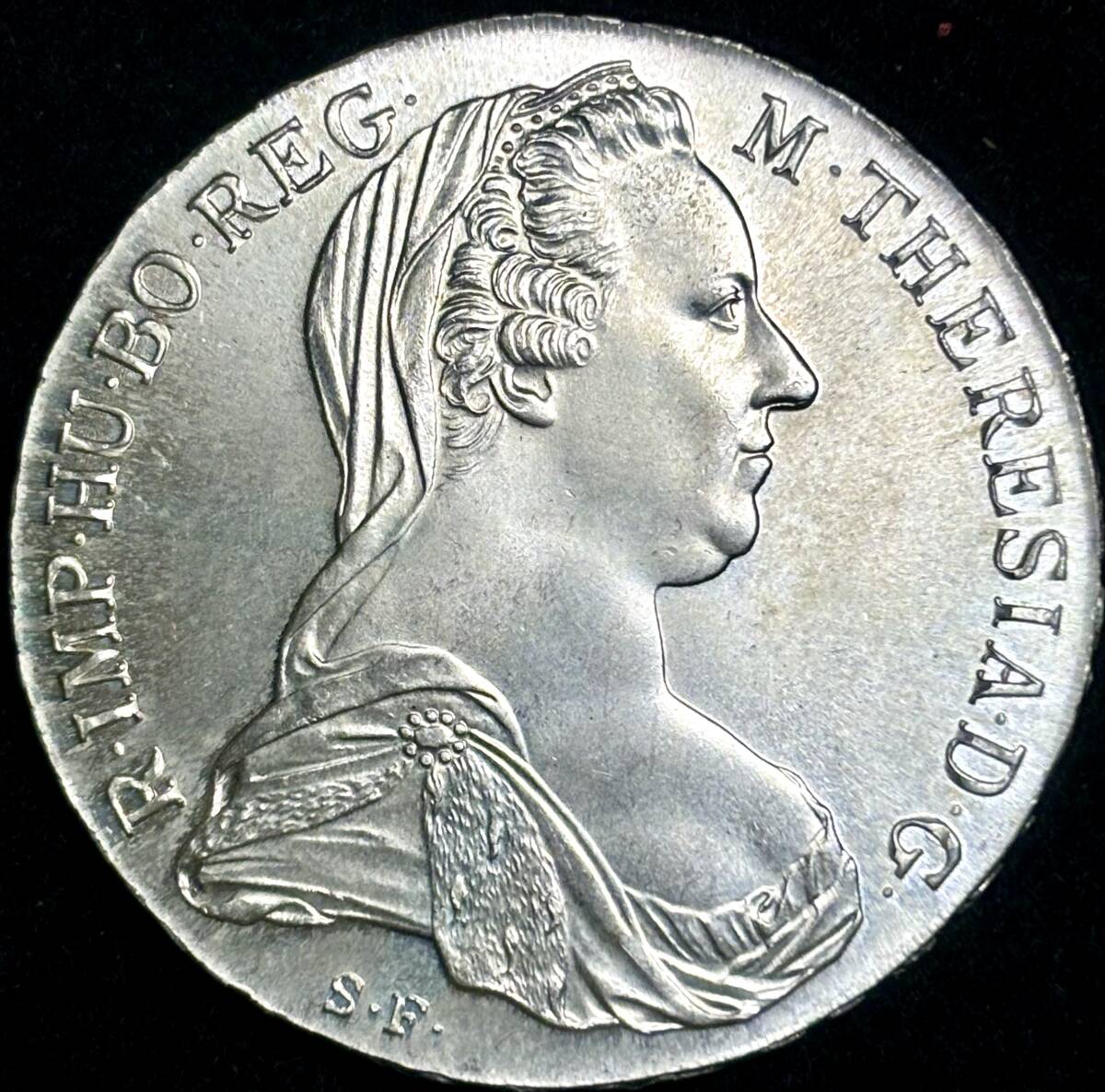 【オーストリア大型銀貨】(1780年銘 28.0g 直径40mm リストライク品)の画像1