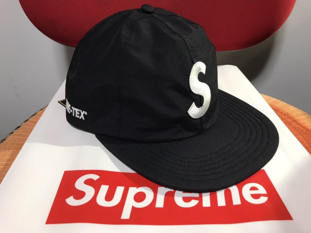 19ss Supreme GORE-TEX S-Logo 6-Panel Cap Black black * embroidery