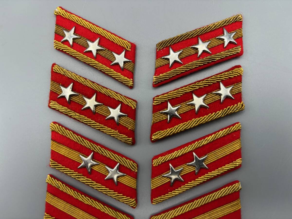 日本陸軍襟章 尉官階級章 少尉 中尉 大尉 まとめて5点セット レプリカ_画像5