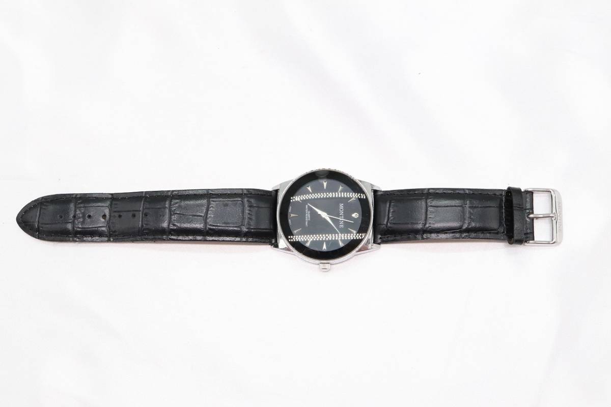【W125-4】動作品 電池交換済 MONTINE モンテイン 腕時計 ケース箱付き メンズ【送料全国一律185円】_画像5