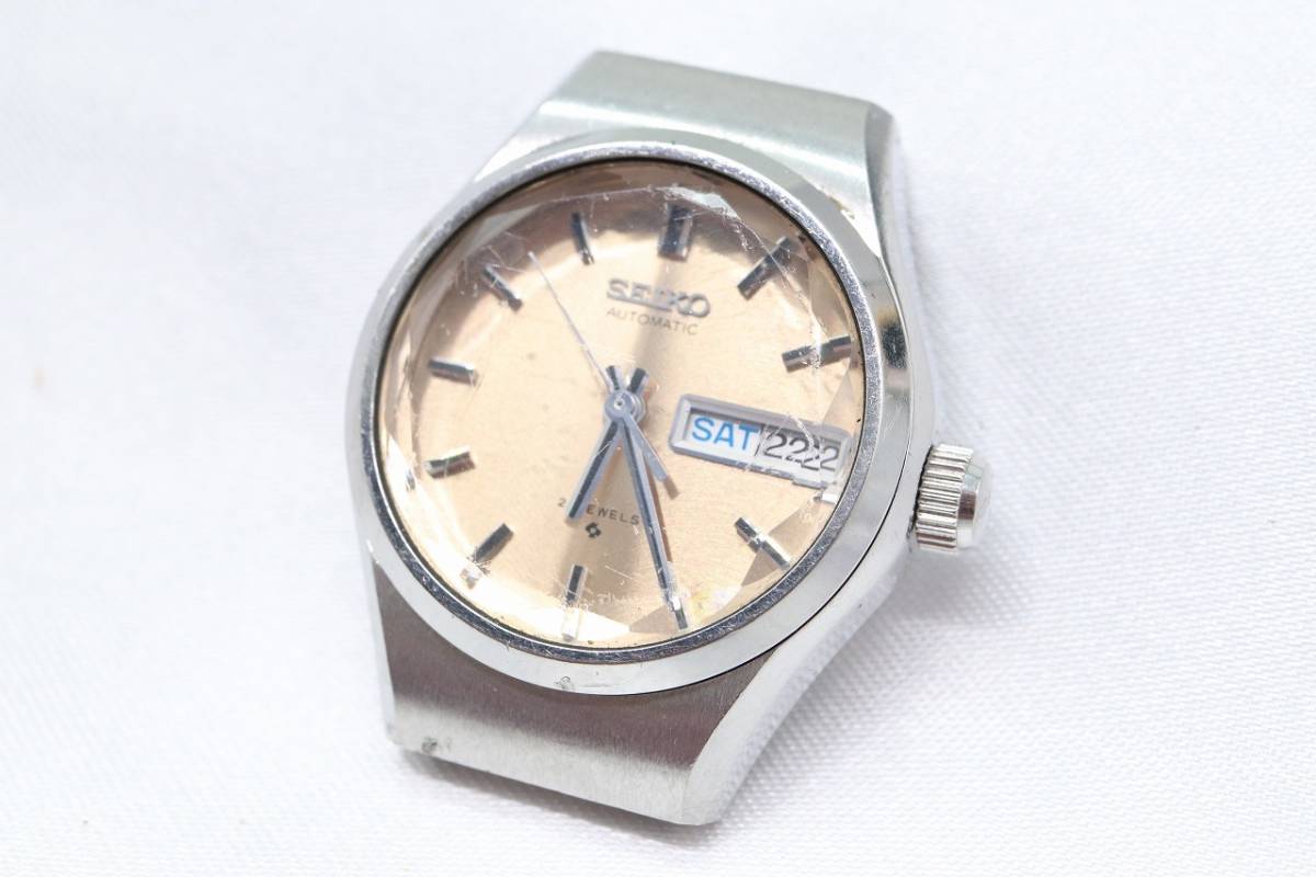 【W125-163】動作品 SEIKO セイコー カットガラス 21石 自動巻き 腕時計 フェイスのみ 2906-0090 レディース【送料全国一律185円】_画像1