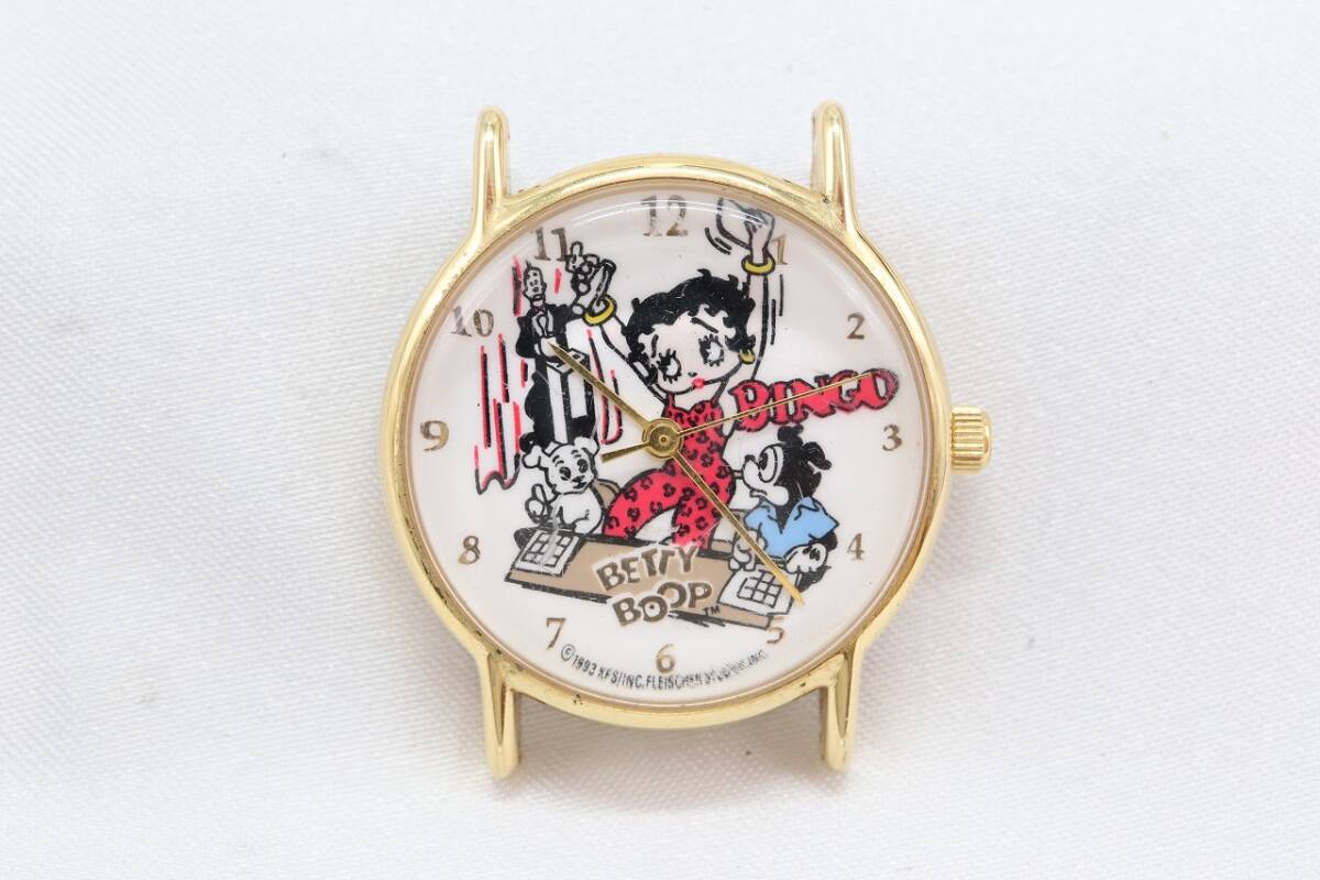 【W126-135】レア 動作品 電池交換済 BETTY BOOP ベティブープ ベティちゃん 腕時計 フェイスのみ レディース【送料全国一律185円】