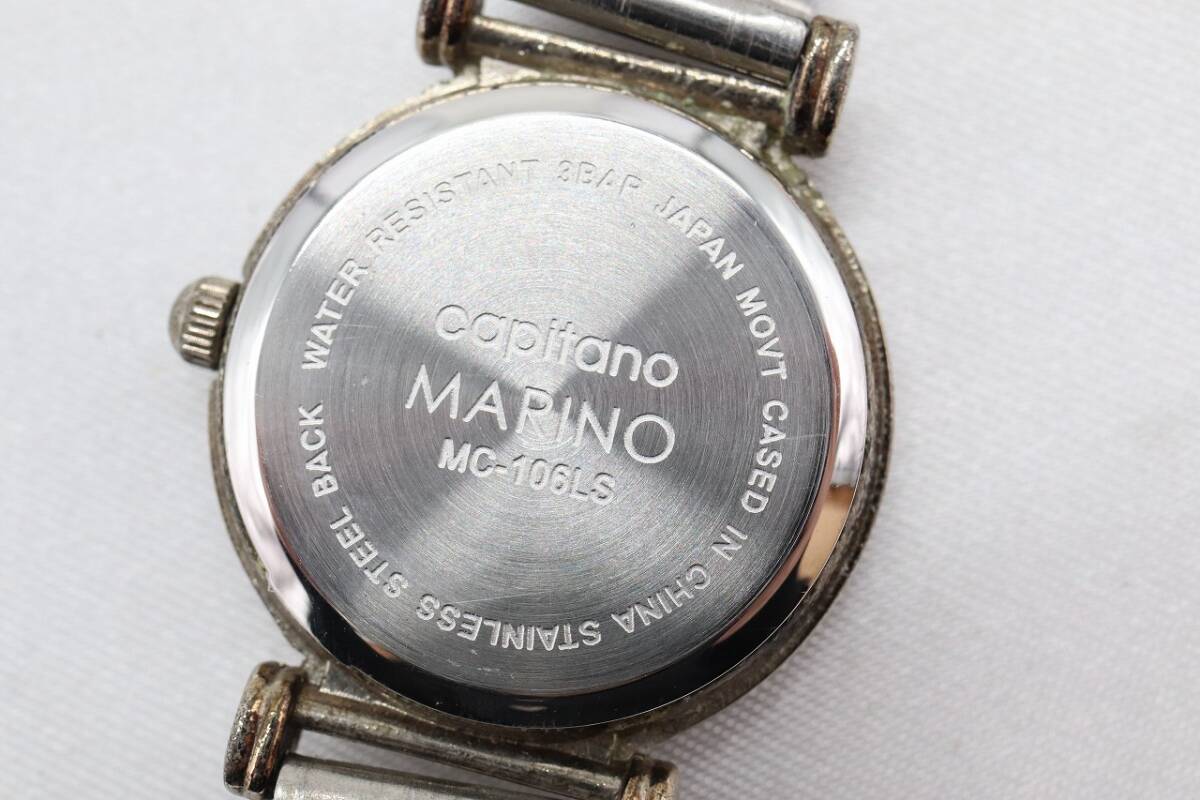 【W126-170】動作品 電池交換済 MARINO capitano マリノキャピターノ 腕時計 MC-106LS レディース【送料全国一律185円】_画像10