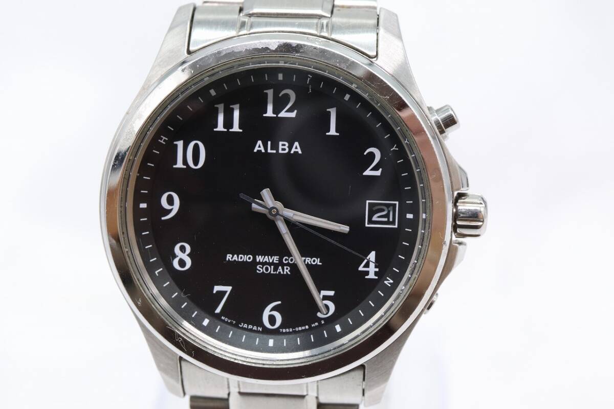 【W126-227】動作品 SEIKO ALBA セイコー アルバ ソーラー 腕時計 7B52-0AT0 メンズ【送料全国一律460円】_画像3