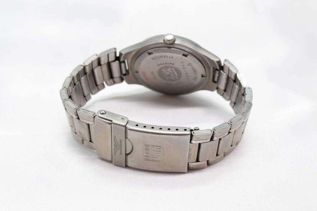 【W126-244】動作品 ELGIN エルジン チタニウム ダイヤモンド ソーラー 腕時計 FK-1201-C メンズ【送料全国一律185円】_画像5