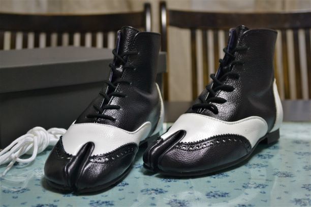 J\'s ジェイズ Leather Tabi High Cut レザー ハイカット 足袋シューズ ハンドメイドインジャパン 日本製 ブラック&ホワイト 22.5 未使用