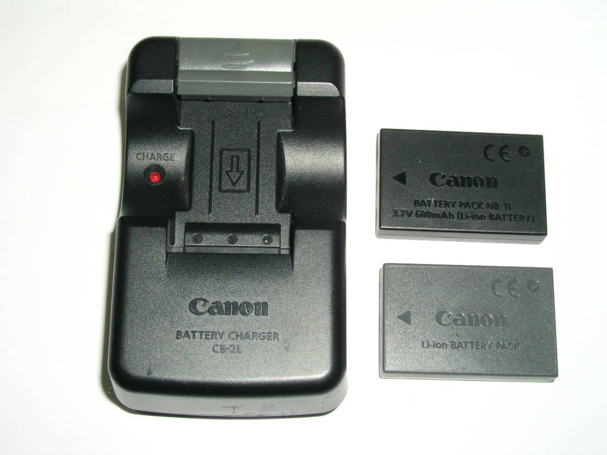 5749●● Canon BATTERY CHARGER CB-2L + NB-1L + NB-1LH ●_画像1