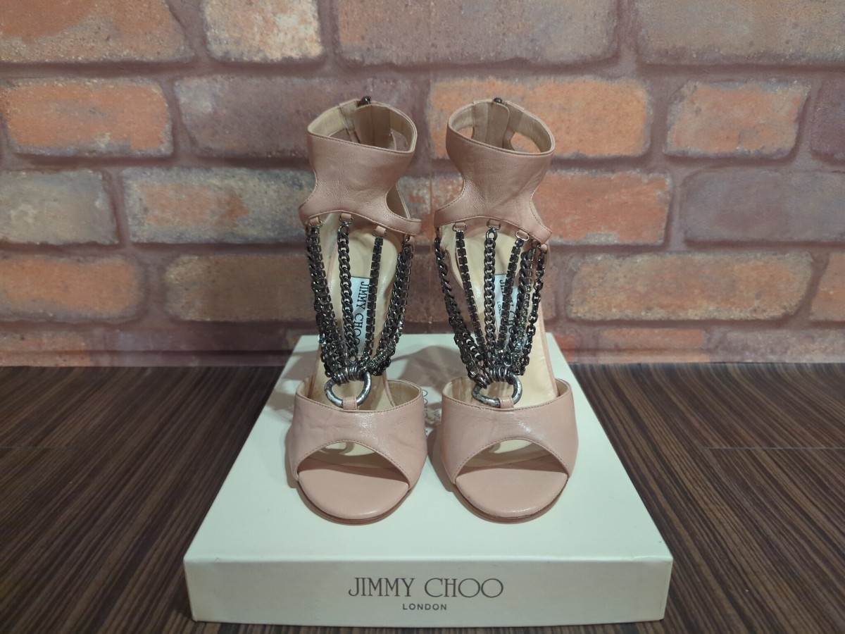 新品★JIMMY CHOO★ジミーチュウ　装飾　ビジュー　ヒール　シューズ　_画像1