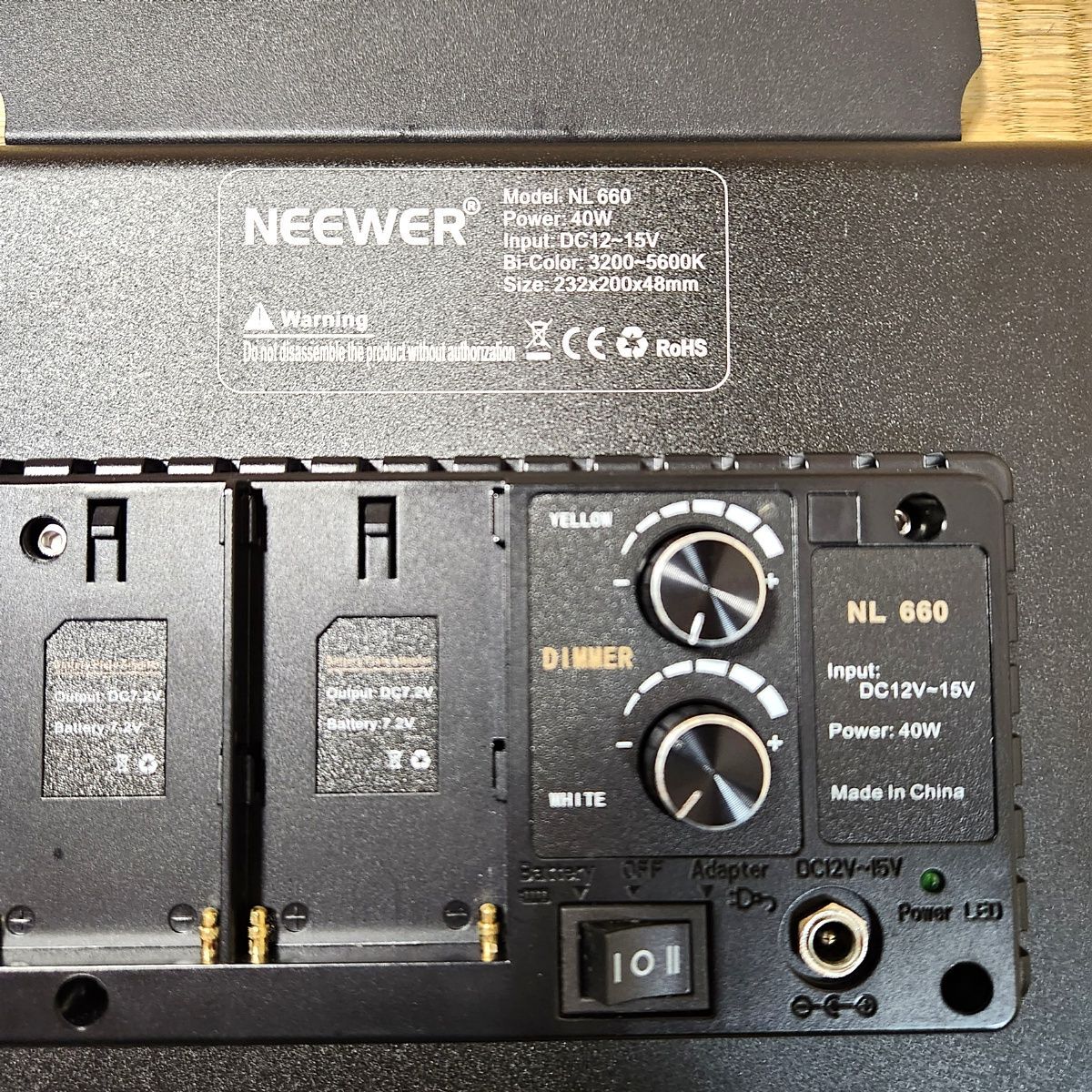 LED ビデオライト NEEWER NL660　LPL VL-5500XP 100s24-0588_画像4