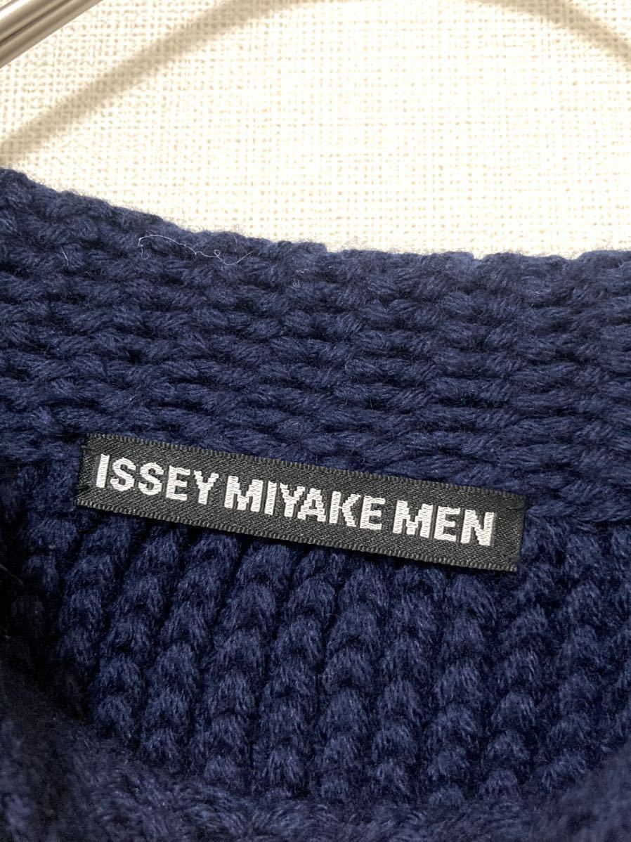 イッセイミヤケ　メンズ　グラデーション　ウール　ニット　セーター　クルーネックissey miyake MEN ボルドー　ネイビー　トップス長袖