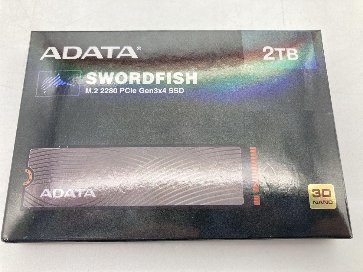 ★ワケあり品★１円出品★ADATA SSD 2TB ソードフィッシュ M.2 Type2280 PCIe3×4 NVMe 3D ASWORDFISH-2T-C 管:2024Q1Y1-RET02G-004_画像1