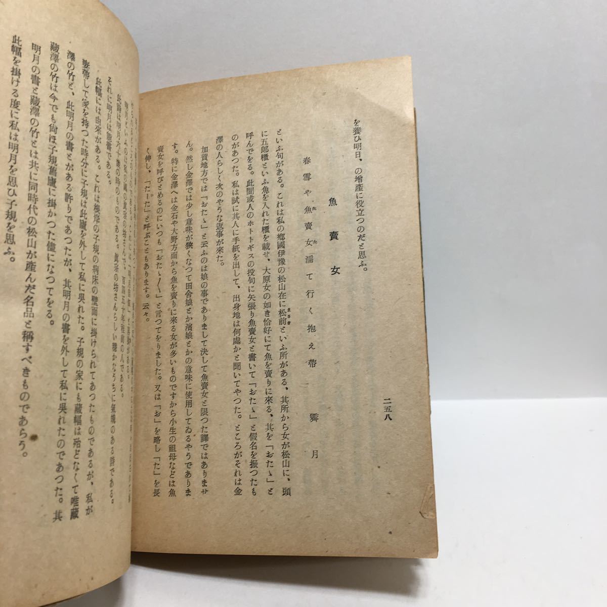 q1/父を恋ふ 高浜虚子 高濱虚子著 改造社 昭和22年 初版 ゆうメール180円_画像8