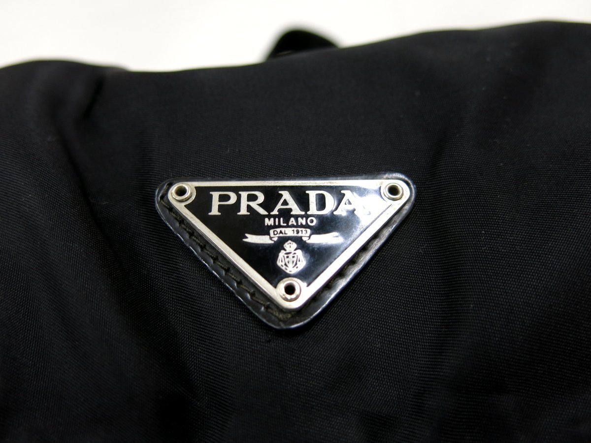 超美品◆PRADA プラダ◆ナイロン カーフ レザー 本革◆リュック サック バックパック◆ブラック SV金具◆イタリア製◆ヴィンテージ◆A4091_画像8